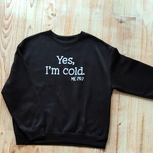 Black Graphic Sweater